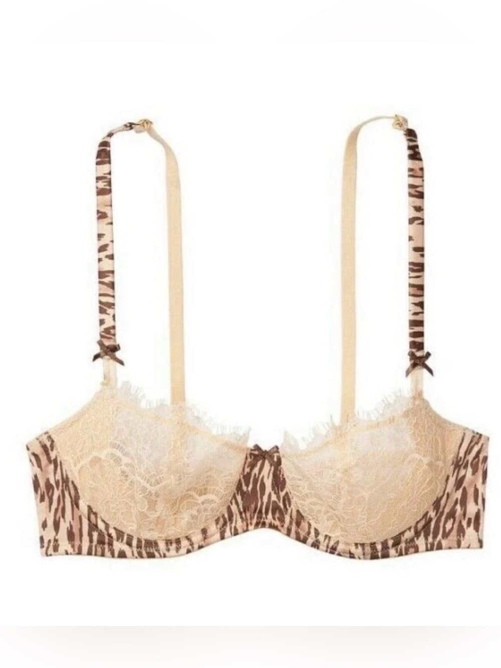 Victoria's Secret Dream Angels Push Up Without Padding Lace Animal Print Bra!
